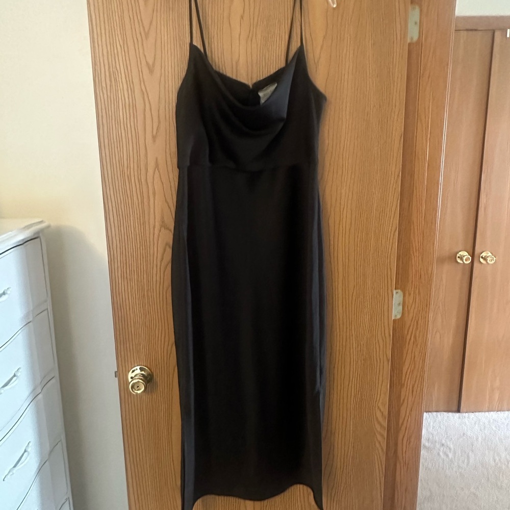 BHLDN Black Midi Dress
